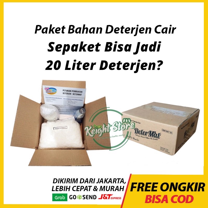 DETERMAT PAKET BAHAN PEMBUAT DETERJEN CAIR LAUNDRY MESIN CUCI WANGI LEMBUT SABUN BAJU PAKAIAN BERSIH