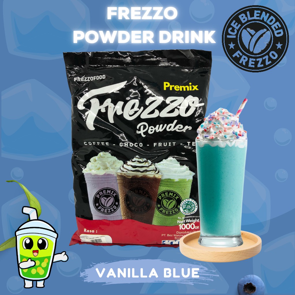 Frezzo Rasa Vanilla Blue Powder Bubuk Minuman Bubble Drink Kemasan 1KG