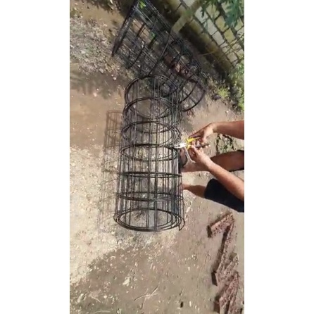 Rangka besi D2t1,2 + klem besi. rangka kolam terpal