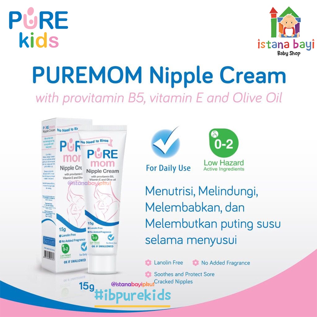 Pure Mom Nipple Cream - Krim puting lecet