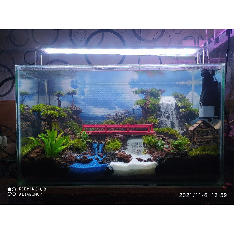 Aquascape dobel  air terjun