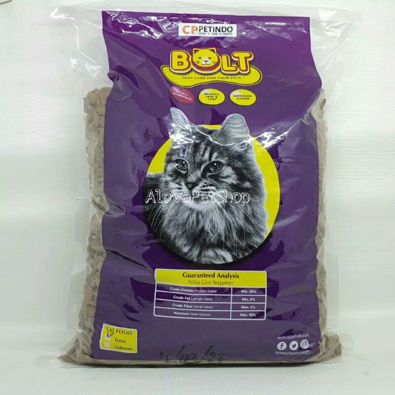 Makanan Kucing Bolt 1Kg/makanan kucing 1kg