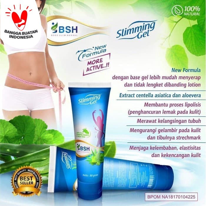 BSH SLIMMING GEL BPOM ORIGINAL PELANGSING TUBUH PEMBAKAR LEMAK