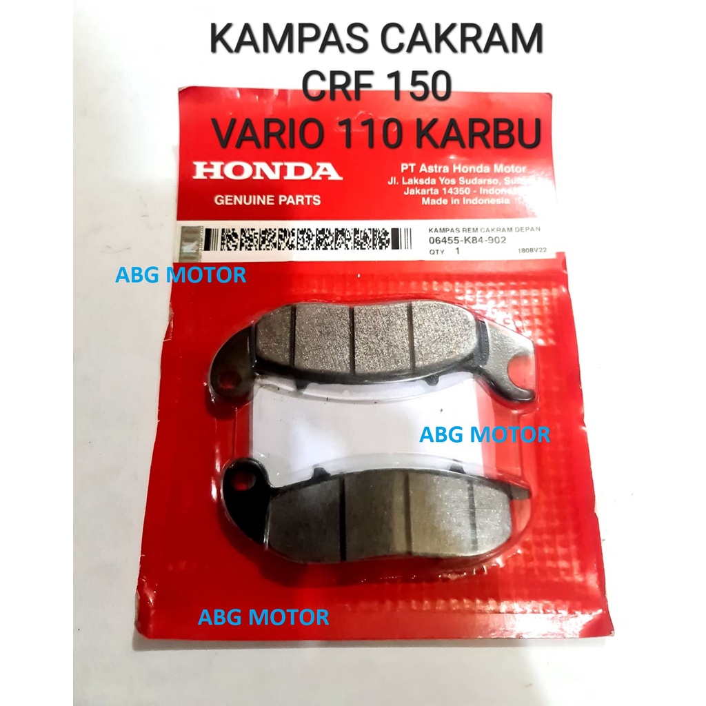 KAMPAS REM CAKRAM DEPAN CRF 150 VARIO 110 KARBU ORIGINAL ASLI AHM