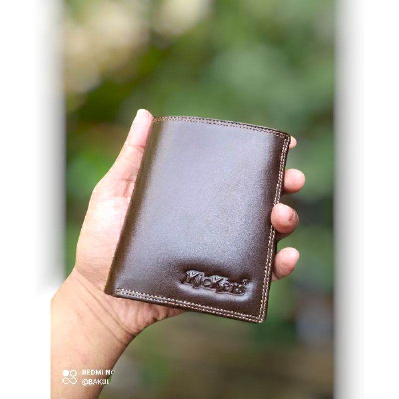 Dompet Pria Full Kulit Sapi Asli Lk Berdiri 13 Slot Kartu EMBOS KICKERS