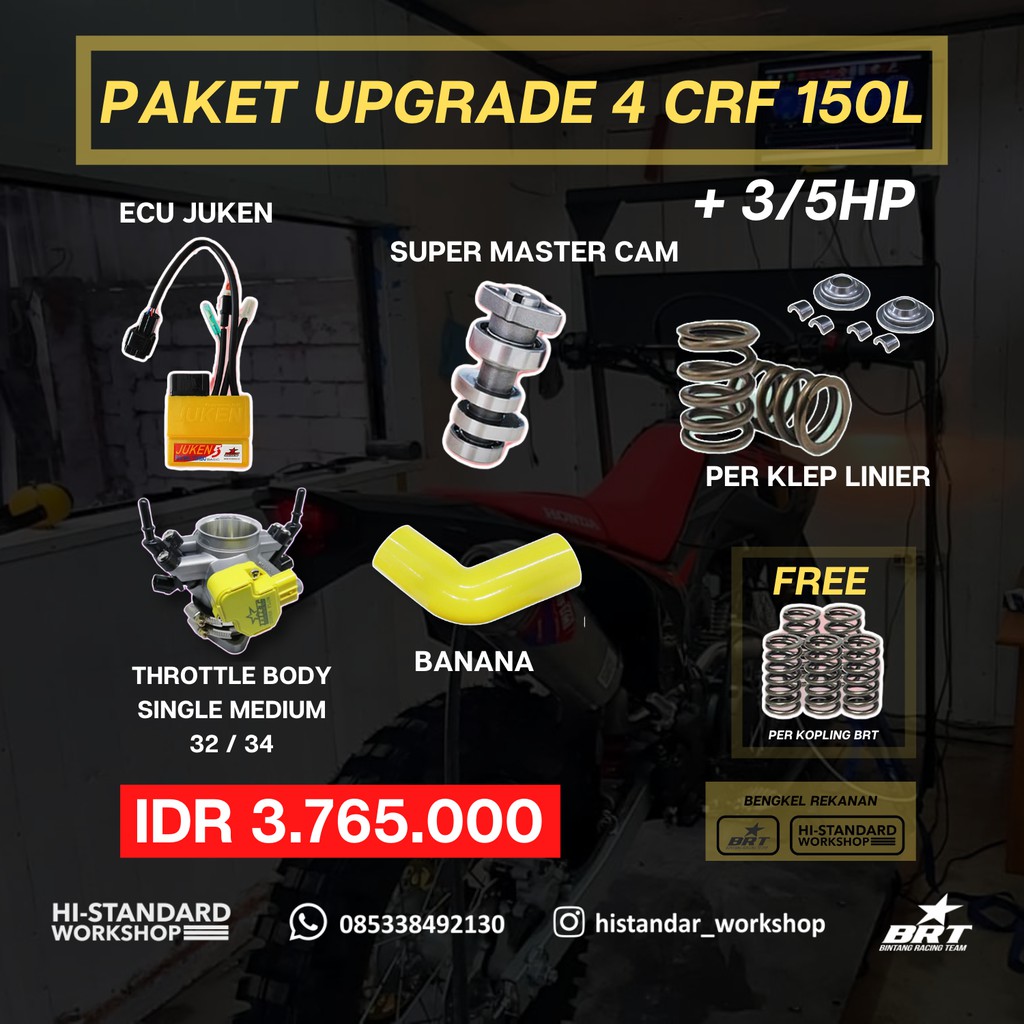 PAKET 4 ECU JUKEN THROTTLE BODY NOKEN AS PER KLEP PER KOPLING BRT CRF