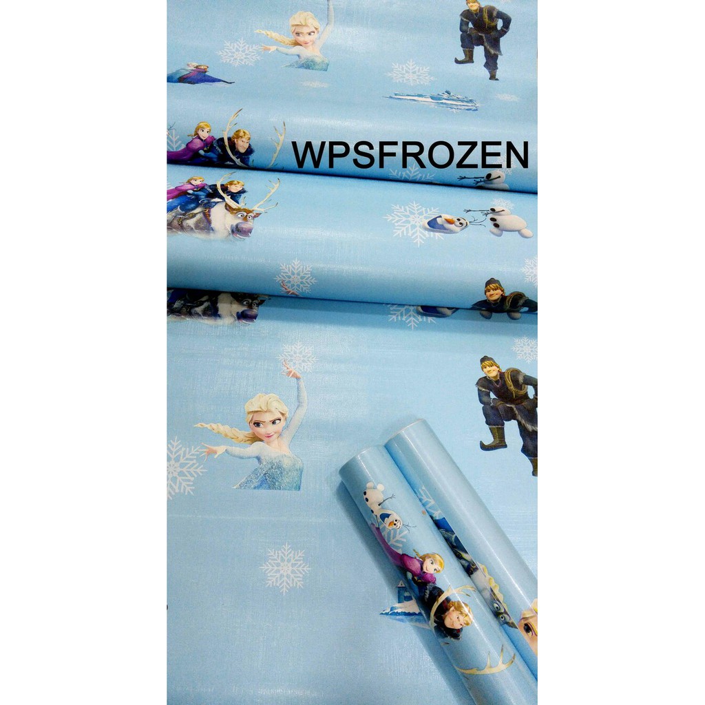 WALLPAPER STIKER KAMAR FROZEN ELSA BIRU WPSFROZEN WALPAPER WALPEPER DEKORASI DINDING WOLPEPER DAPUR