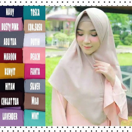 Jilbab/hijab Khimar pet simpel/jilbab wolfis pet antem/ Khimar simpet polos