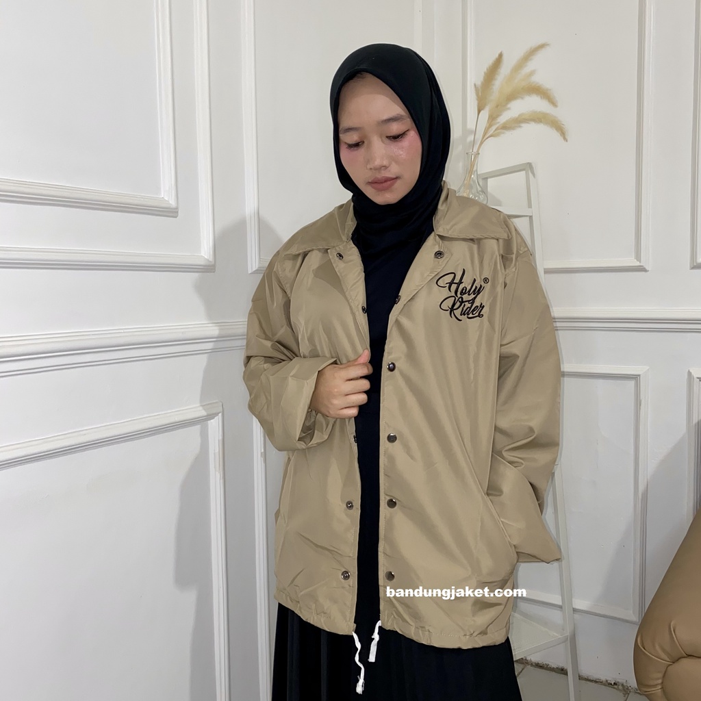 Coach Jacket holyrider  MMXXI BORDIR  KHAKI II Jaket Coach model winbacker