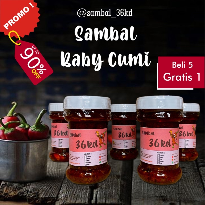 

Sambal varian baby cumi, tongkol, babat, ayam suwir, teri