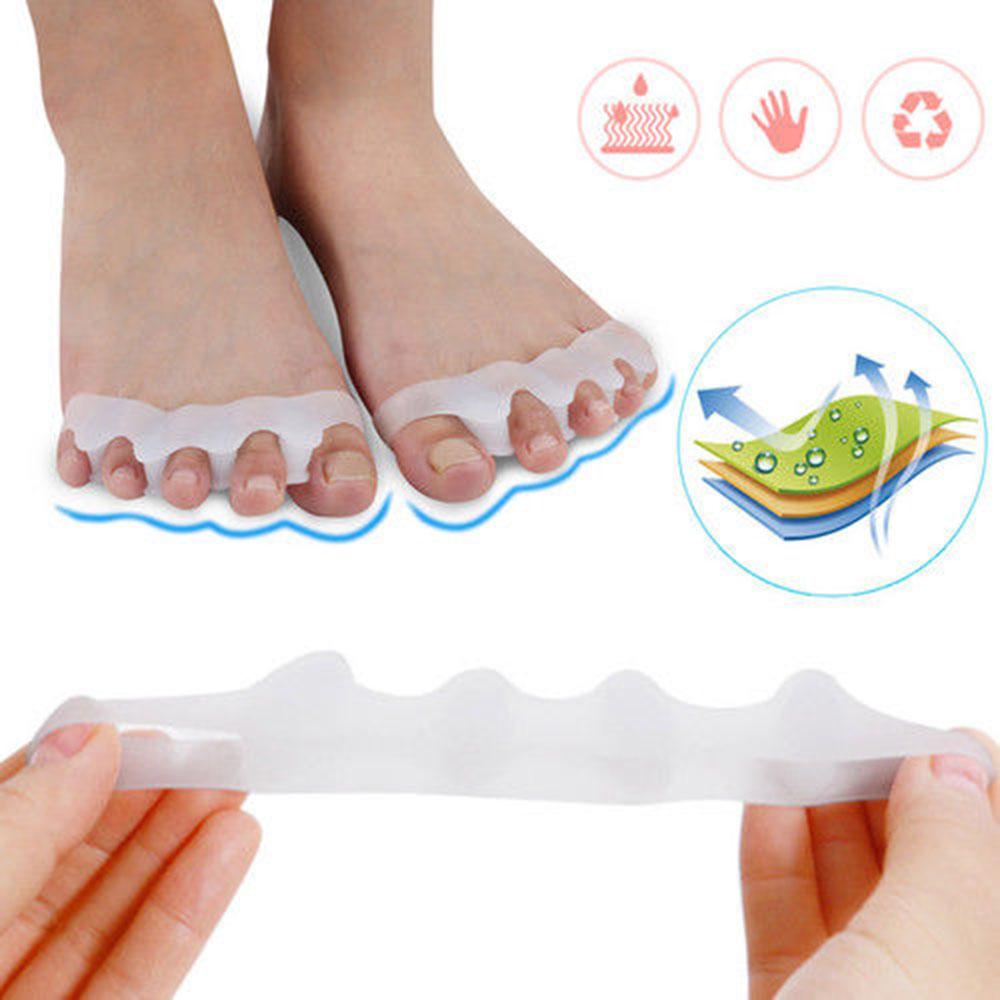 Preva 1pasang Silicone Toe Separator Valgus Relief Pain Align Toes Corrector