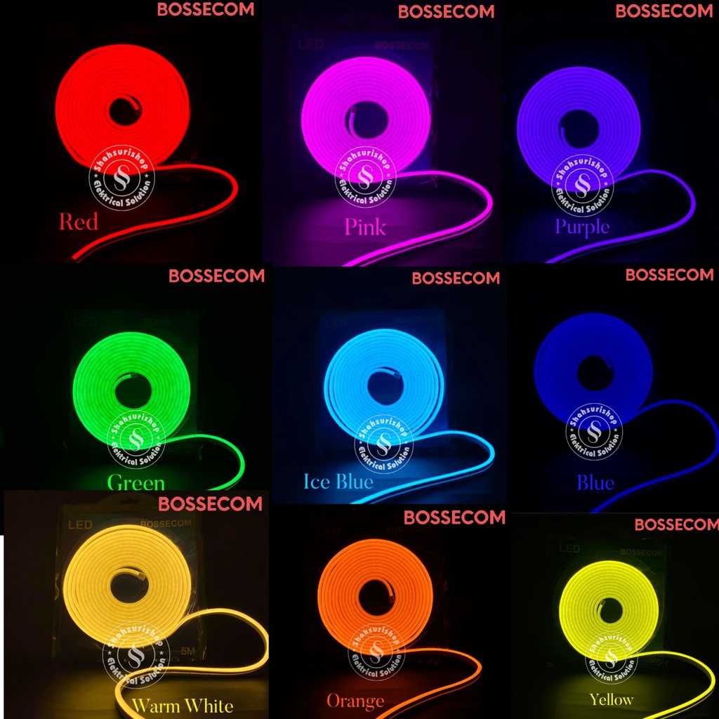 BOSSECOM LED FLEXIBLE BE 1003 8W DC12V 5 M IP65 2835 WATERPROOF