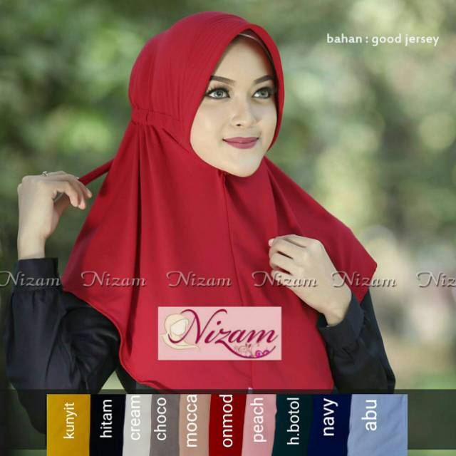Bergo Serut Belakang / Hijab instan ori Nizam