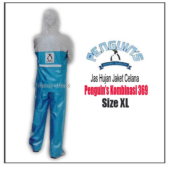 Jas Hujan Penguin's 369 XL Kombinasi / Jas Hujan Jaket Celana / Jas Hujan PVC
