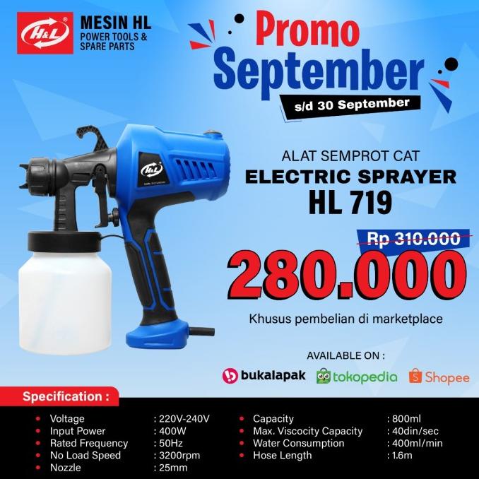 Alat Semprot Cat Hl 719 Multifungsi / Electric Sprayer Hl 719