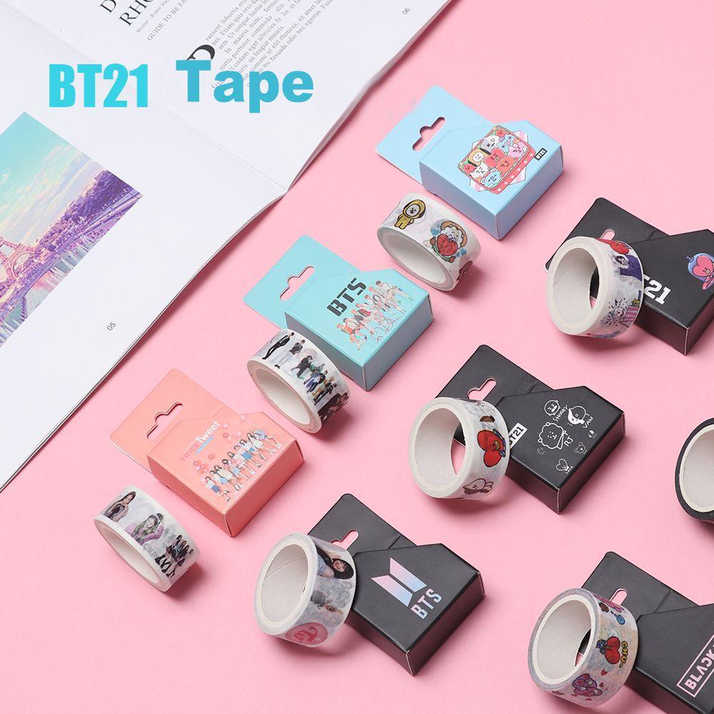 Top 1PC 5M BT21 Tape Perekat Masking Kertas Tempel Hias