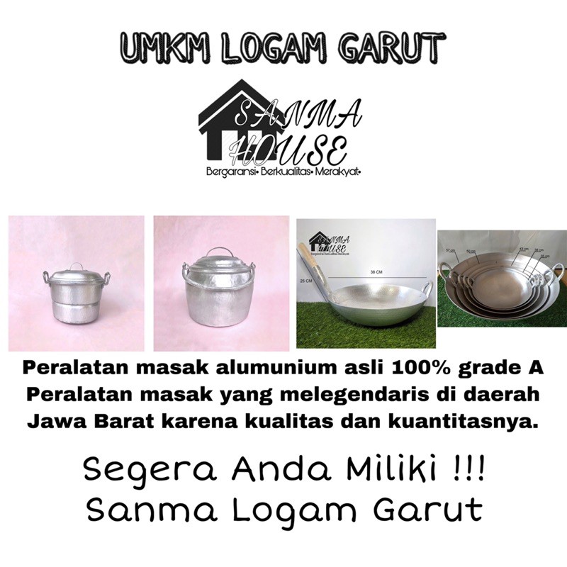 Panci Sayur 30 Cm Bahan tebal anti lengket Panci alumunium garut Panci Sayur khas garut