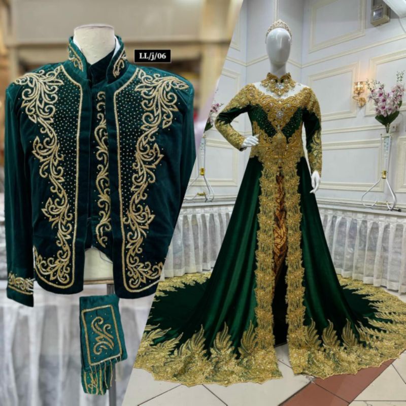 Kebaya pengantin bludru/kebaya bludru jawa/kebaya couple