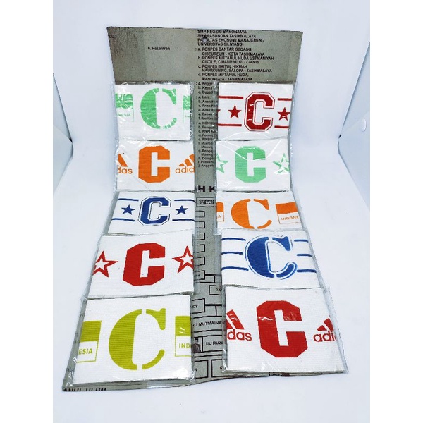 Deker tangan captain / asecoris sepak bola / isi 10pcs