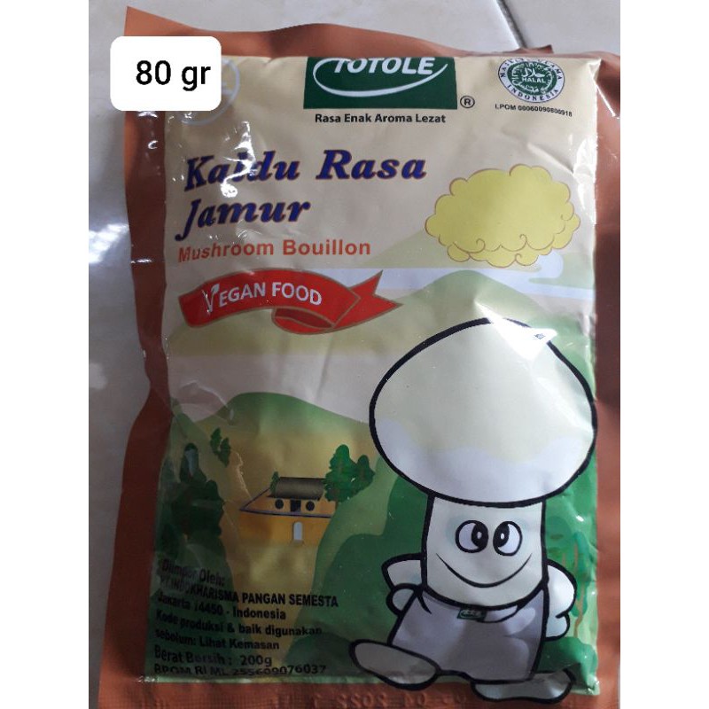 

Totole kaldu rasa jamur/vegan food 80 gr