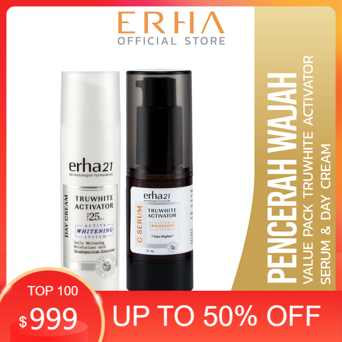 Erha Value Pack Truwhite Serum & Day Cream - Paket Pencerah Wajah