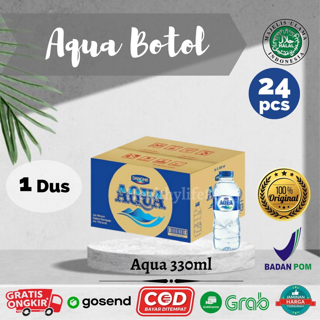 Jual Aqua Botol Kecil Air Mineral 330 Ml X 24 Botol Mini Kecil Kemasan 1 Dus Karton By 8966