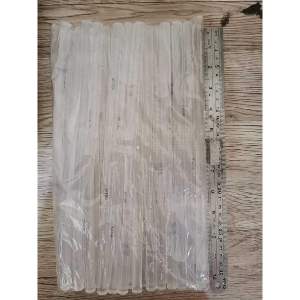 Refill Lem Tembak Batang MOLLAR Lilin Besar Clear 30 cm 1kg