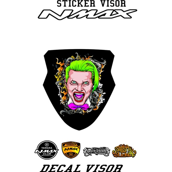 POLET STIKER MOTIF VARIASI STIKER VISOR STRIPING VARIASI DECAL VISOR NMAX LAMA MOTIF / STIKER VISOR 