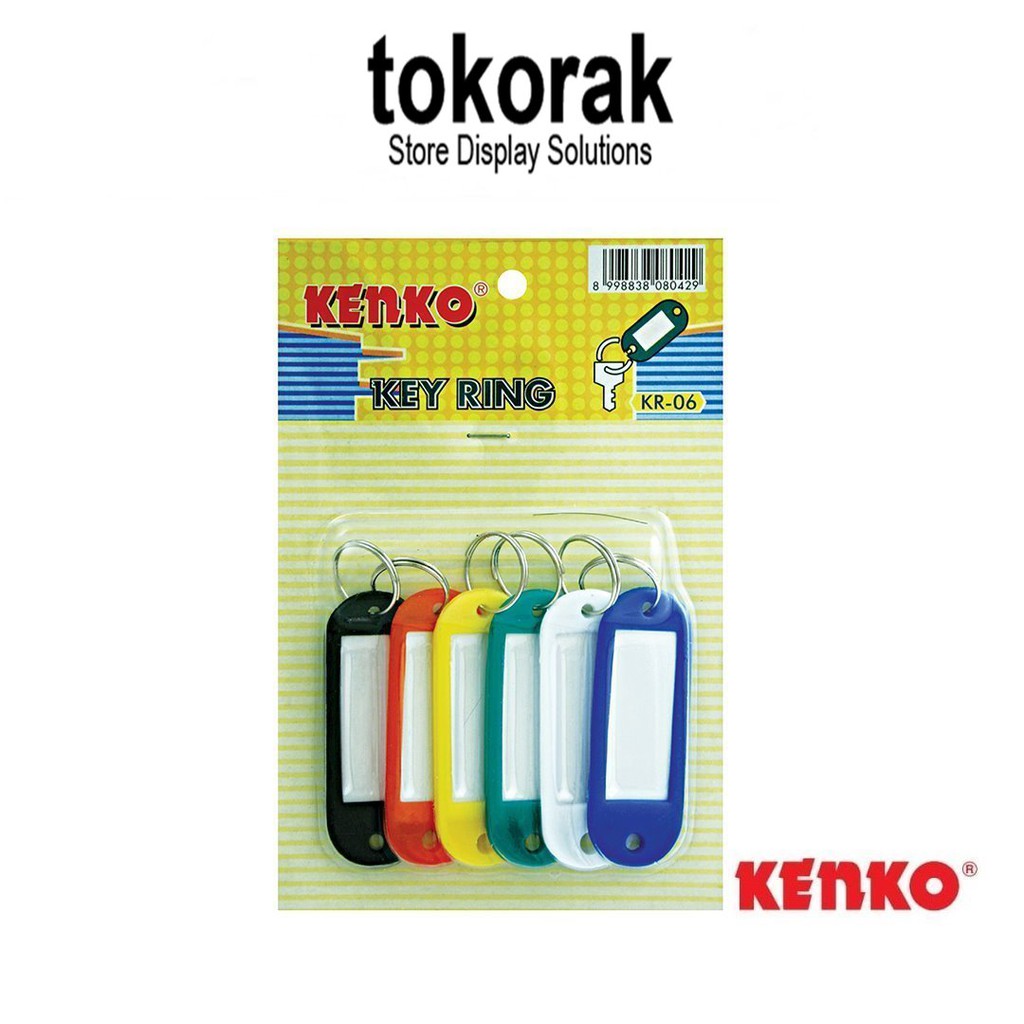 GANTUNGAN KUNCI KEY RING KR-06 KENKO - GANTUNGAN LABEL WARNA