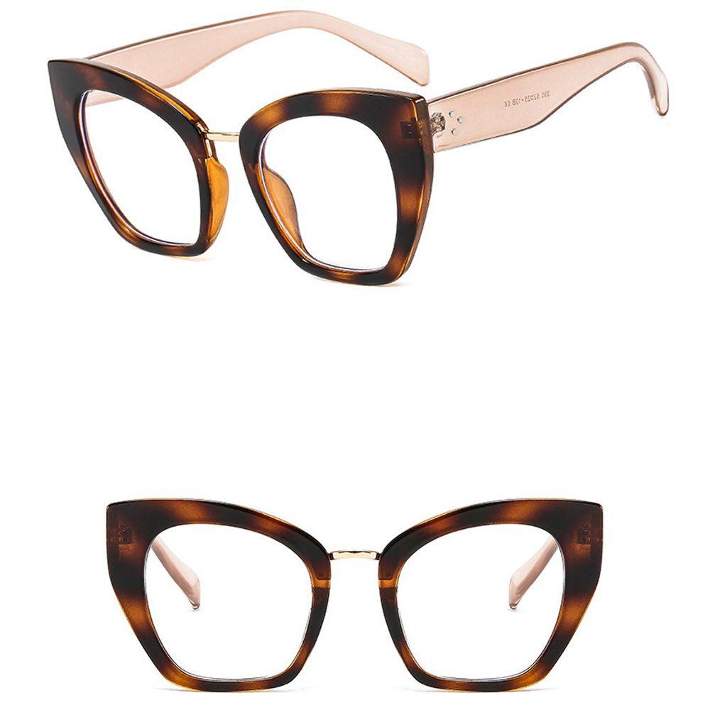 Agustinina Kacamata Anti Blue Light Wanita Keren Motif Leopard Blue Light Blocking Anti Radiasi Komputer Eyeglasses