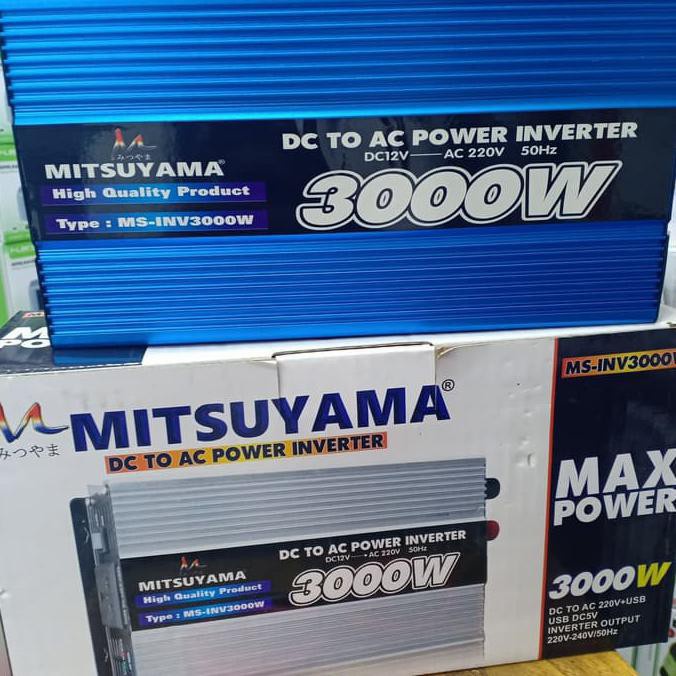 COD Power Inverter DC to AC 3000 Watt 3000 Watt Merk Mitsuyama MS-INV3000 3000WATT