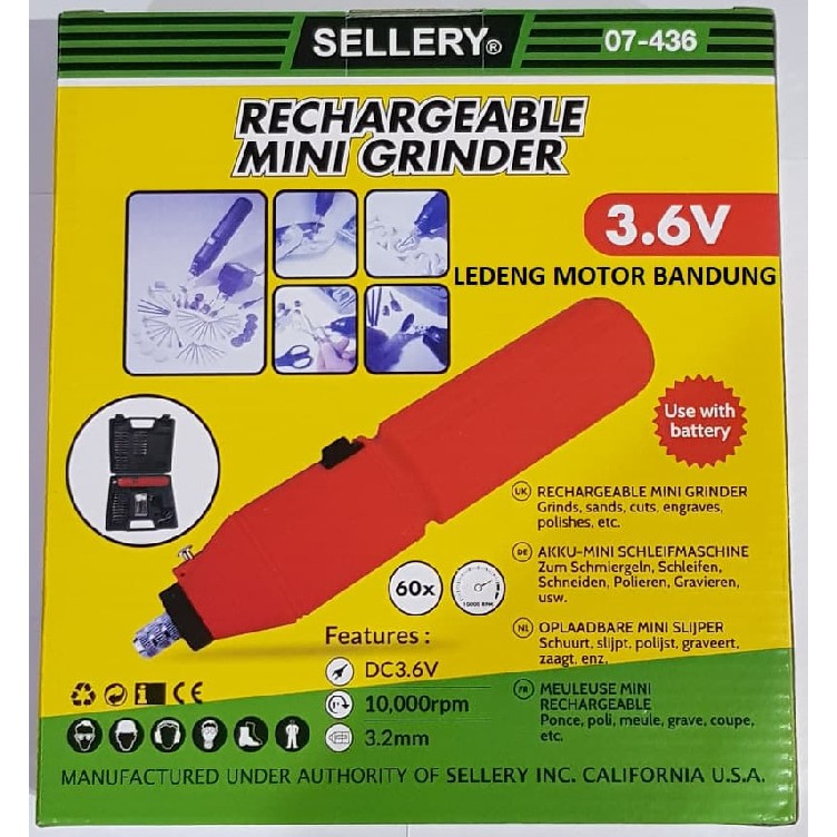 Mini Rotary Die Grinder Tuner Gerinda Bor Tangan Tunner Fisch Komplit #LEDENGMOTOR