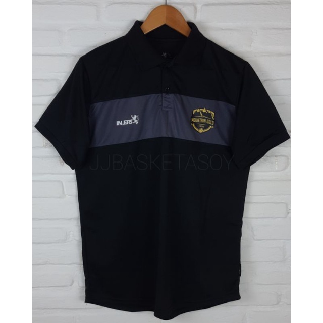 POLO SHIRT NSH MOUNTAIN GOLD HITAM