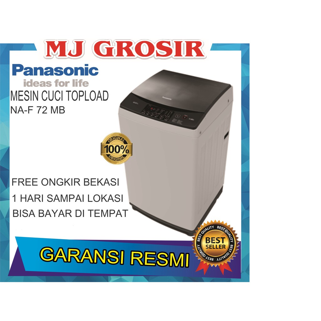  MESIN  CUCI  PANASONIC  NAF 72 MB 7KG 1 TABUNG  NAF72MB 7 KG 