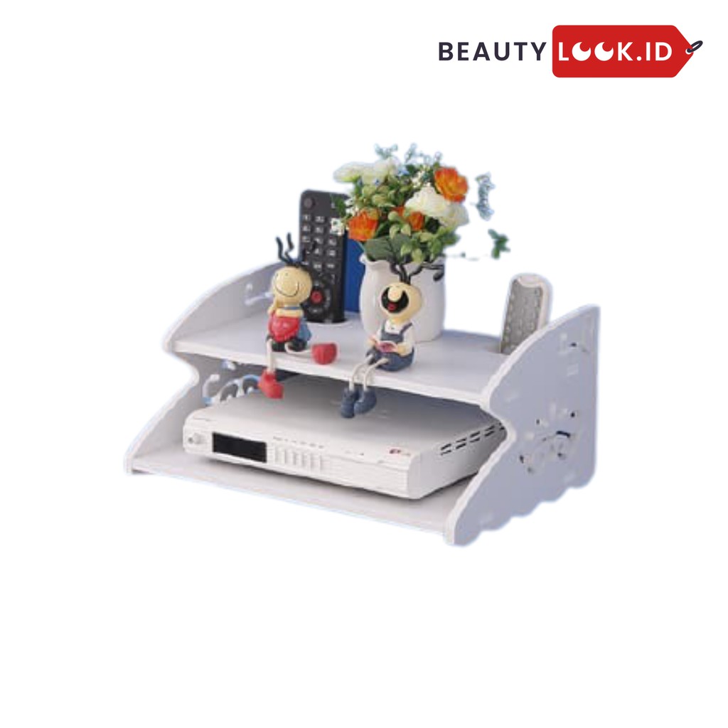 Rak Dinding Rak TV Dinding Rak TV Gantung Rak TV Minimalis Ambalan Router Modem Wifi Receiver RH014