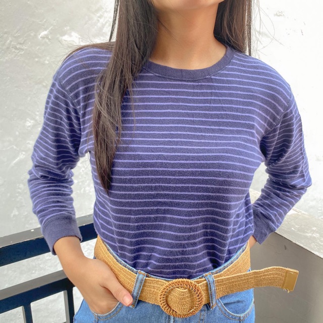 SWEATER UNIQLO PURPLE EDITION THRIFT WANITA