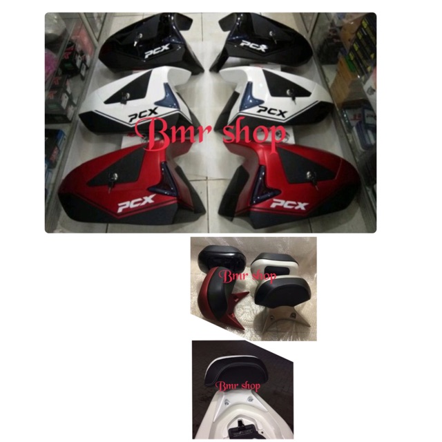 Paketan sidebox samping side box pcx 150 lokal dan sandaran pcx 150 lokal backrest pcx 150 lokal