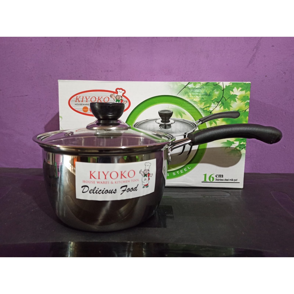 PANCI CLASSIC MILK POT STANLESS STEEL 16 CM KIYOKO JL - JL-2898