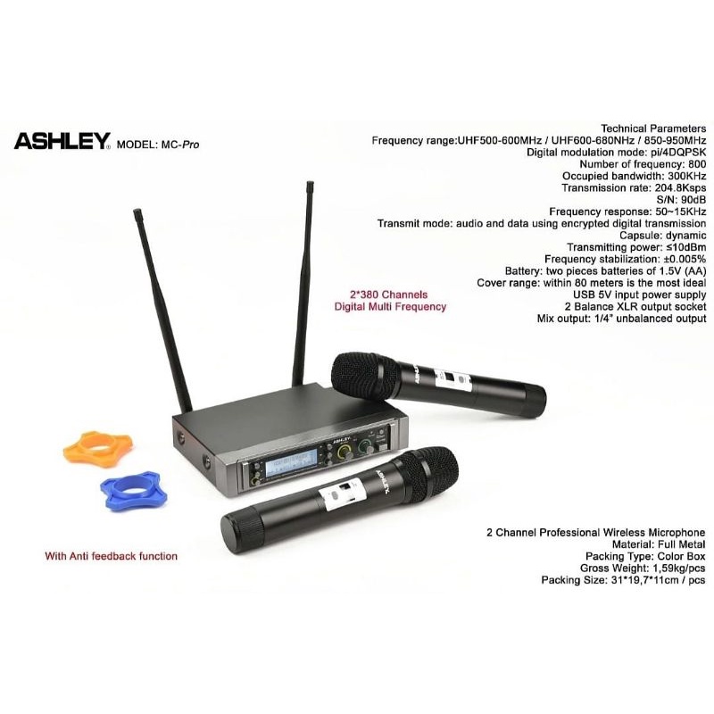 Mic Wireless Ashley MC PRO Original