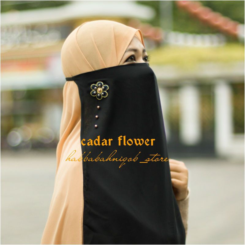 Cadar Tutup Flower Niqab Cadar Bandana Termurah By Habbabah