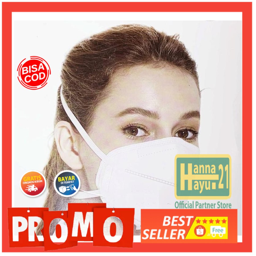 MASKER N95 KN95 ANTI VIRUS BARU 5 PLY HIJAB HEADLOOP HEAD STRAP ISI 10 PCS MASK 5PLY KN-95 N-95 HITA