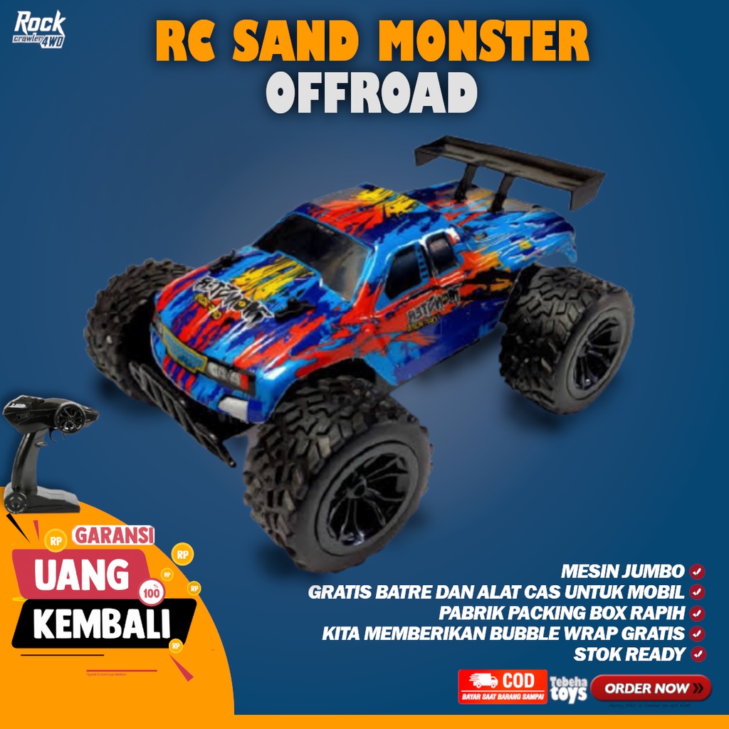 RC Sand Monster Mainan Anak Mobil Remote Control Radio Control remot Kontrol besar 1:114