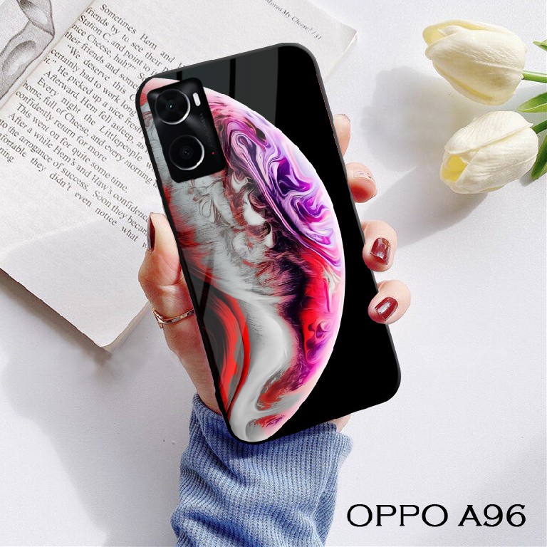 Softcase Glass Oppo A96 [A227] - Softcase Mirror - Softcase Kaca Oppo A96 - Softcase Glass - Softcas