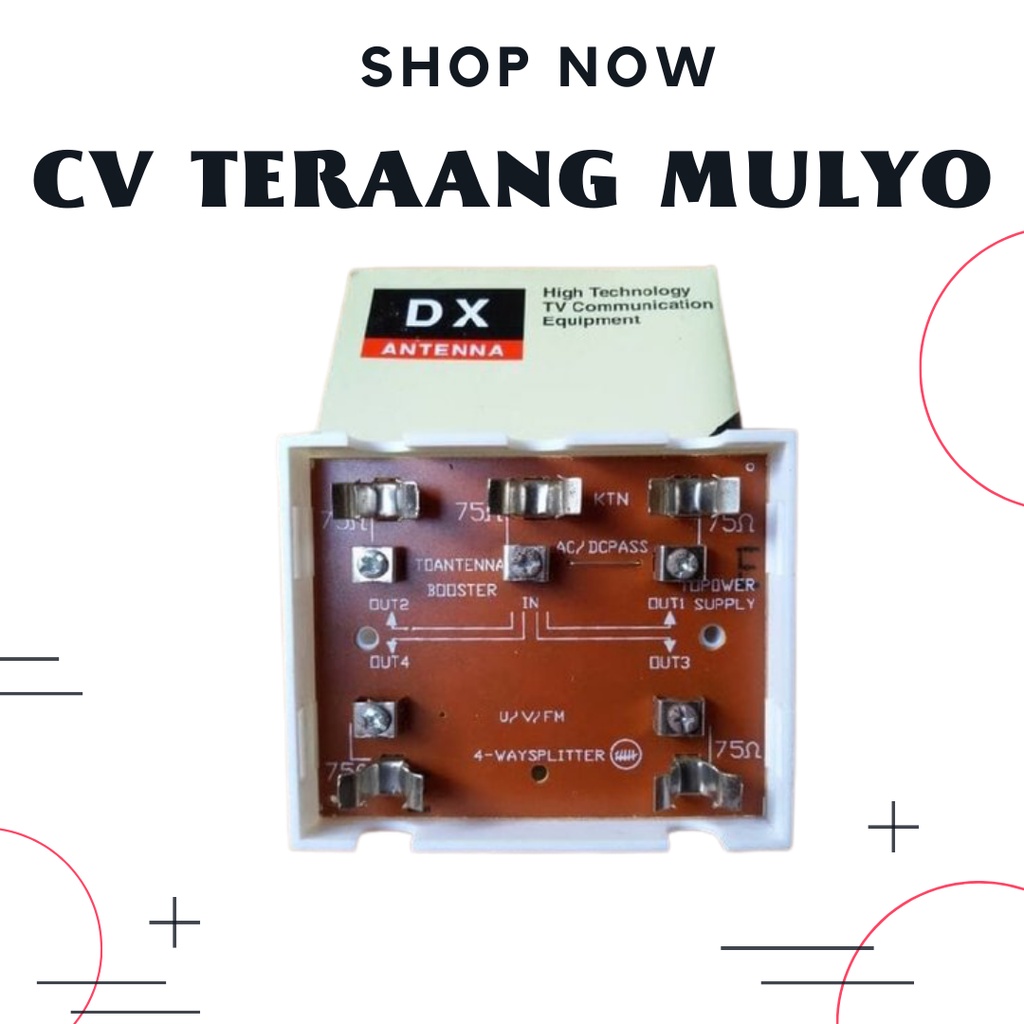 SPLITTER ANTENA 4 WAY DX