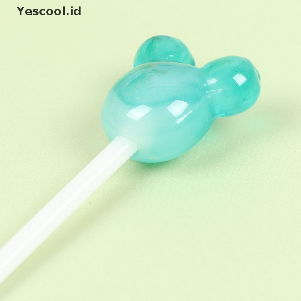 (Yescool) 5pcs / Set Mainan Lolipop Mini Bahan Resin Untuk Aksesoris Rumah Boneka