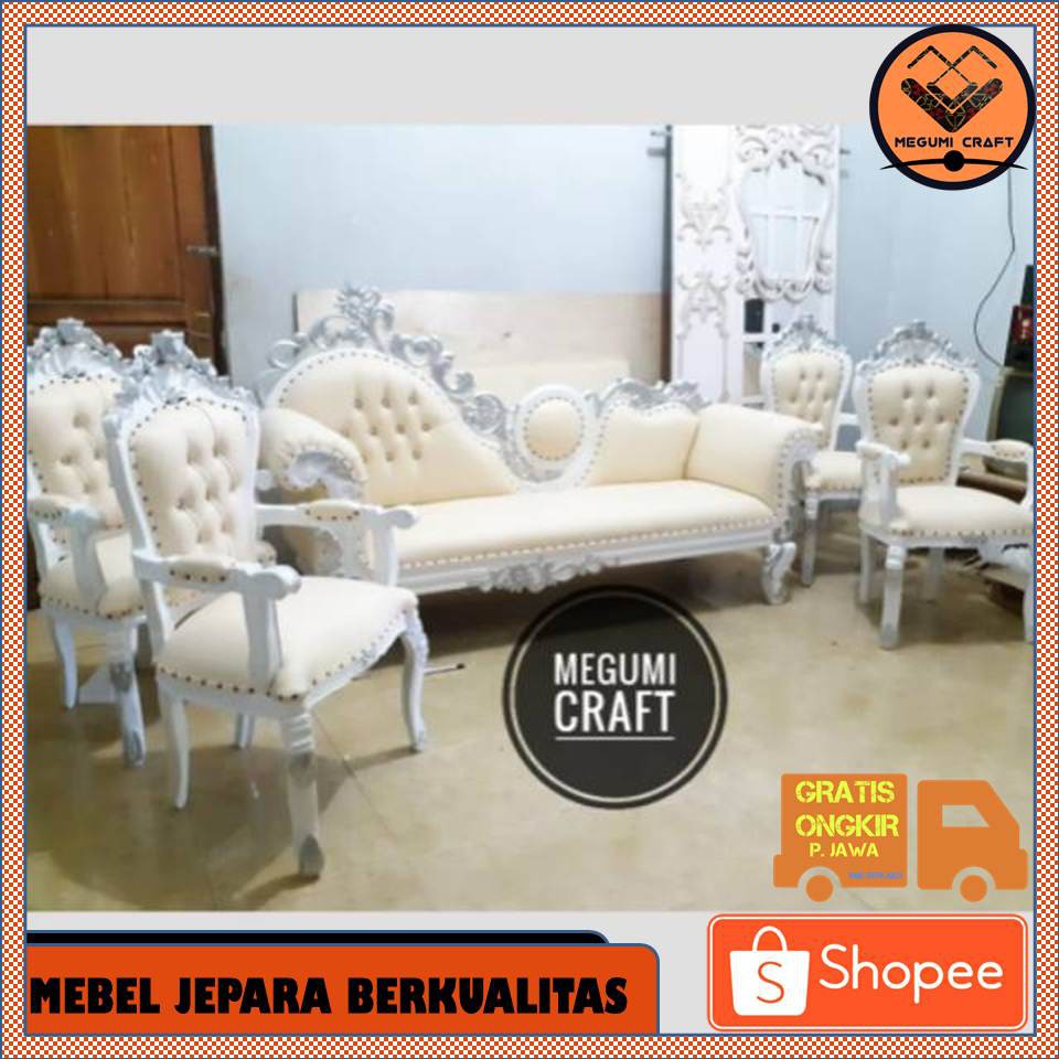 Kursi pengantin sofa pelaminan mebel Jepara mewah