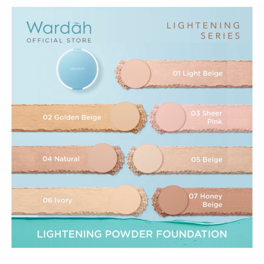 WARDAH Lightening Powder Foundation Light Feel 12gr Full / Refill