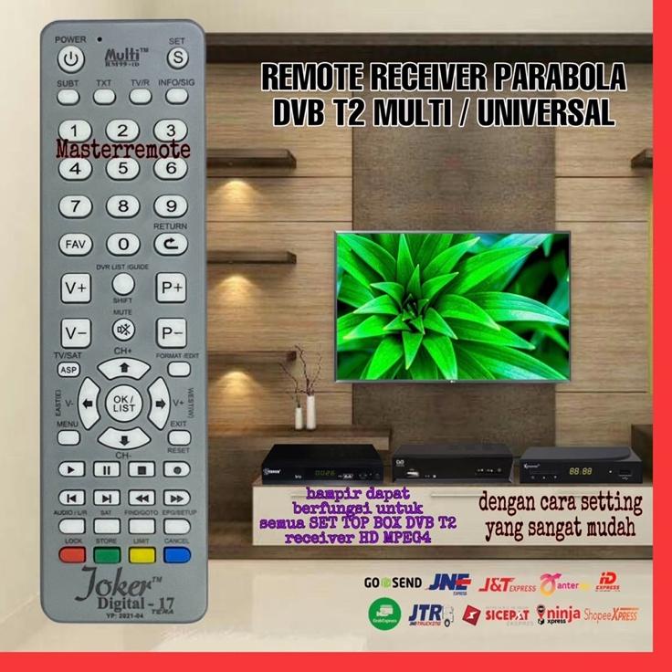 Serba Grosir REMOT REMOTE RECEIVER PARABOLA / SET TOP BOX MULTI JOKER DIGITAL 17