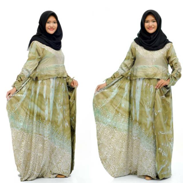 Gamis batik silk sutra gamis batik tulis gamis batik mewah