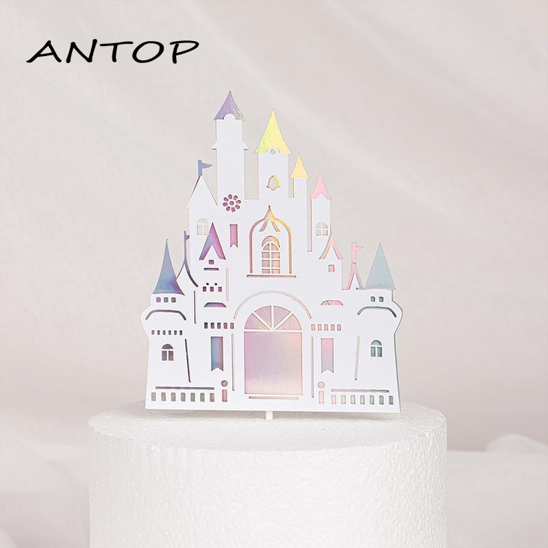 1 Pcs Cake Topper Sisipan Kue Aksesoris  Akrilik Castle  Pesta Untuk Happy Birthday ANTOP